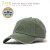 Plain Vintage Washed Cotton Adjustable Dad Hat Baseball Cap (Olive