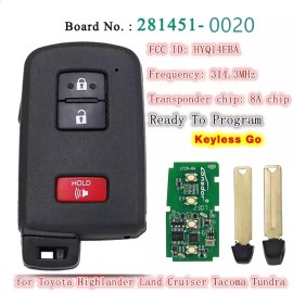 Unbranded for 2015 2016 2017 2018-2021 Toyota Tacoma Smart Keyless Remote Key Fob HYQ14FBA
