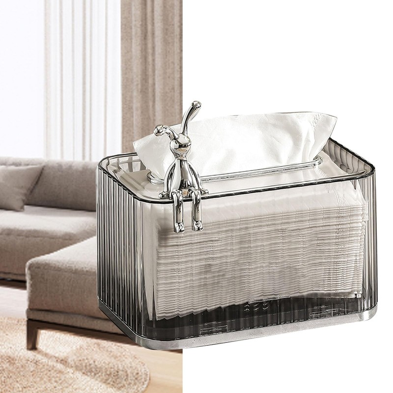 Gsycle Decorative Tissue Box Holder, Clear Tissue Dispenser Box Tissue