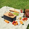 Phyllia Bread Box, Metal Bread Storage Container with Bamboo Lid