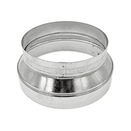 HVAC Premium 5" to 4" OR 4" to 5" Round Metal Pipe Reducer OR Increaser - Galvanized Steel Construction