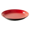 Shikkodo "Yamanaka Lacquerware" 5.0 Meigai Plate, Mokumaki Shape, Vermilion Coating