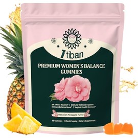 Pineapple Gummies for Women pH Balance, Feminine Probiotics for Vaginigal Health, Nutrition Feminine Gummies, Immune Support, Vegan, Gluten-Free, Hawa