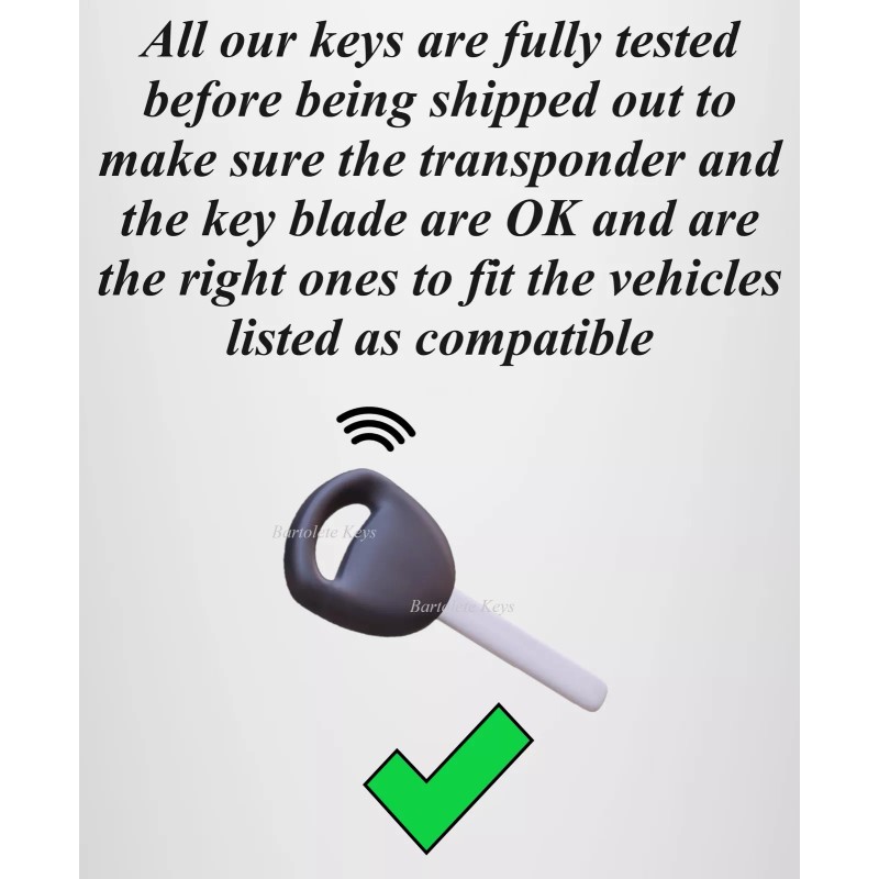 Bartolete Keys 2 Transponder Car Key For 2014 2015 2016