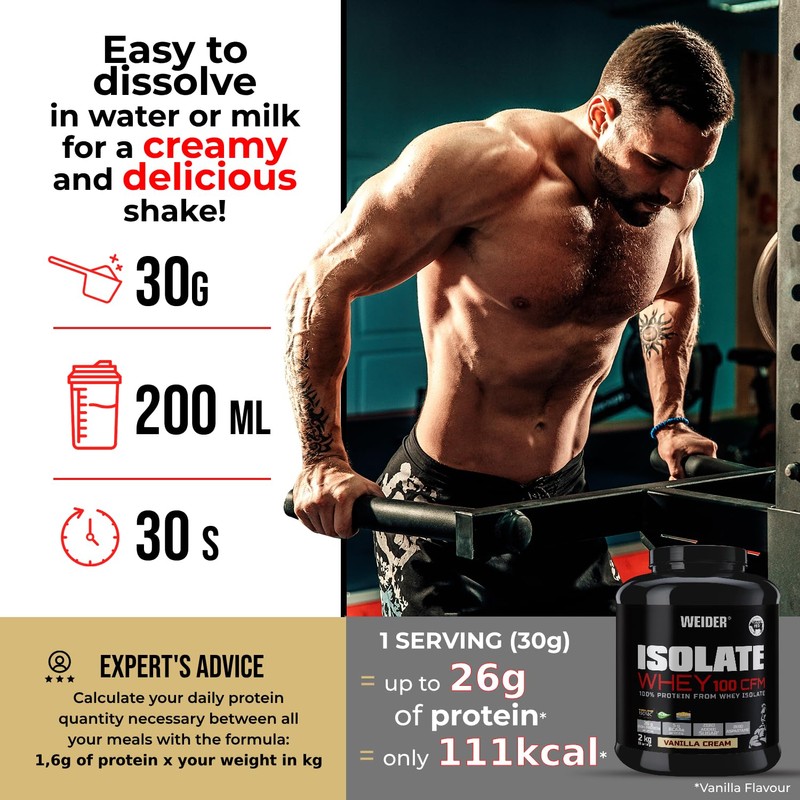 Weider Isolate Whey 100CFM (420g) Pistachio Flavour, Protein 100% Isolate