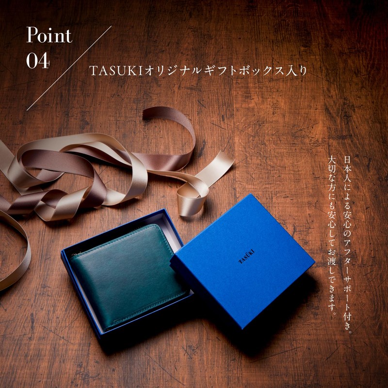 [TASUKI] Italian Leather Wallet, Men's, Bifold Wallet, Round Zipper, First-class