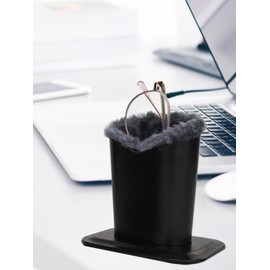 Baitaihem - Juego de 2 soportes para anteojos con forro de felpa para escritorios o mesitas de noche, Color Bl, 4.6"x 3.5"x 4.8"