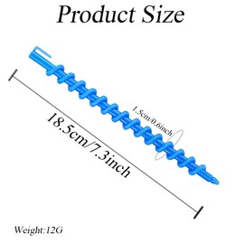 18Pcs 18.5cm/7.3Inch Plastic Spiral Hair Perm Rod Multi-Color Long Barber Hairdressing Hair Rollers Styling Curling Rod Salon Kit for Women (Random Color)