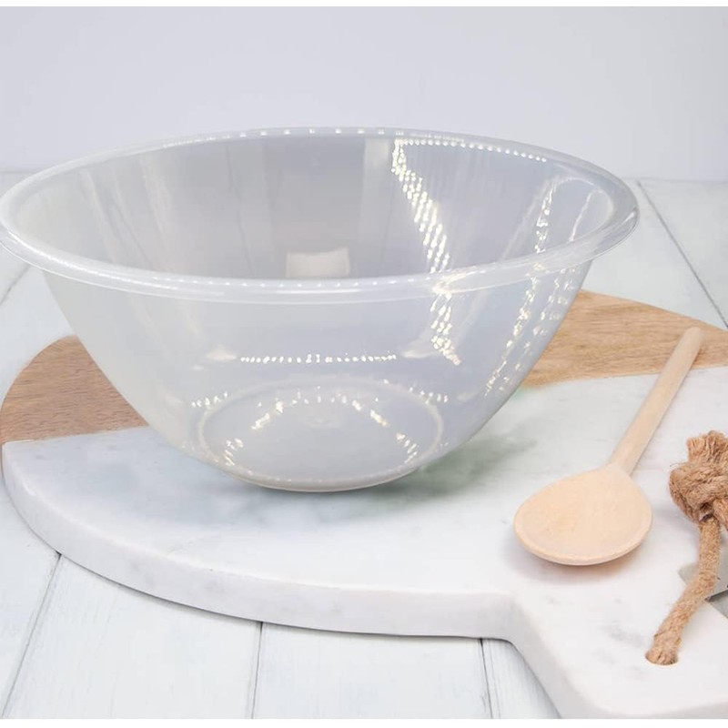 ANGIX 30cm Clear Plastic Kitchen Mixing Bowl, Serving Bowl |
