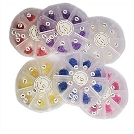Kimeyelashes Color Premade Fans Eyelash Extensions 6D C and D Curl Red Pink Purple White Blue Yellow Mixed Lengths 9-16mm 1000 Volume Fans Skinny Base (Curl D - 6D - Yellow)