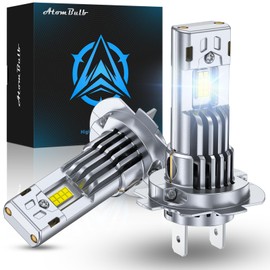 AtomBulb H7/H7LL Bulbs, 80000LM Brightest 20X Brighter, 1:1 Mini Size, 6500K Cool White, 1 Min Plug and Play, 80000H Lifespan, IP68 Waterproof, Pack of 2
