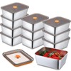 Layhit 10 Set Stainless Steel Food Containers with Lids Metal