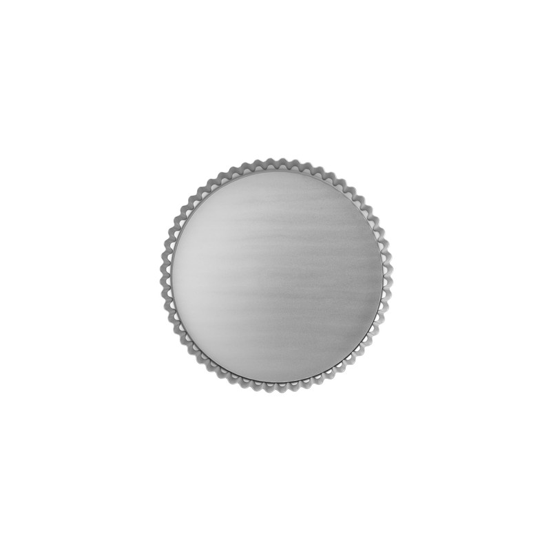 Chabrias Ltd Professional Silver Aluminium Loose Base Fluted Flan Tin,