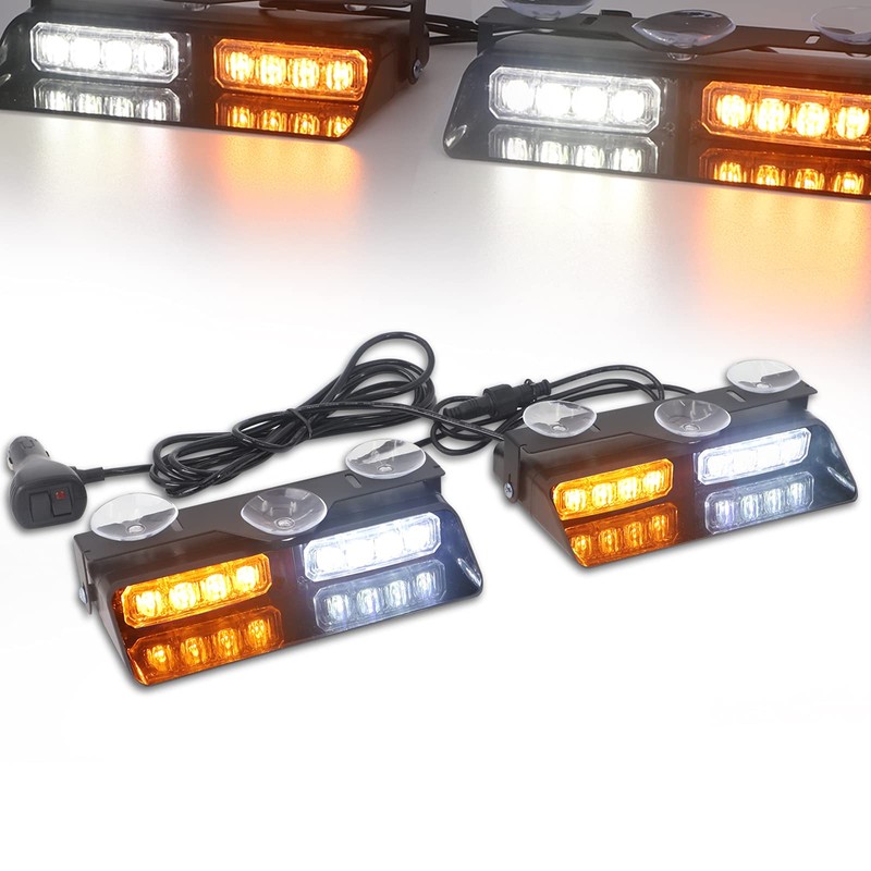 XRIDONSEN 2 in 1 Emergency Dash Strobe Lights Interior Windshield