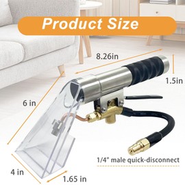 ccsxqy Range Hood Interior and car Beauty Tool Wand, Extractor Manual Tool, Carpet Cleaning Extractor, Portable Carpet Accessory with Transparent Head, Vacuum Hose kit, Vacuum Cleaner Hose kit