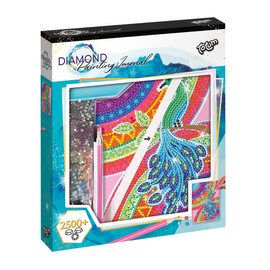 Totum 079762 Peacock Diamond Painting Craft Set Notebook, Colourful