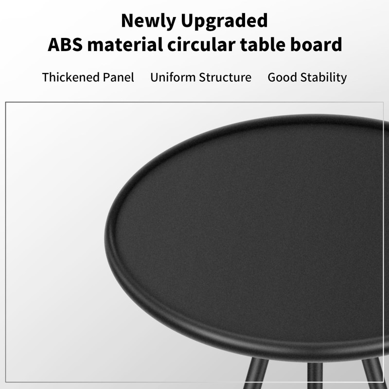 Tentock Circle Small Coffee Table Collapsible Folding Triangular Support Removable