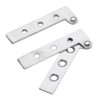 4Pcs Door Pivot Hinges, 360°Rotating Hidden Door Hinge 7-Shape Hinge