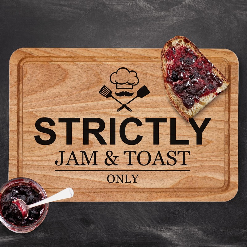 Jam & Toast Chopping Board, Funny Gifts Fathers Day, New