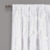 Lush Decor Single Window Curtain Panel White 95 by 54-inch