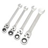 Flex Head Ratcheting Combination Wrench Set Chrome Vanadium Steel Quick