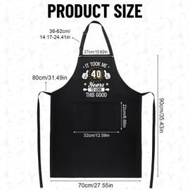 XLSXEXCL 40th Birthday Gifts for Women Men, It took me 40 years to look this good, Funny Apron gift for 40th birthday