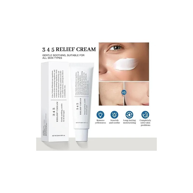 Crema Facial 345 Coreana - Reparadora 50 Ml, 2 Unidades