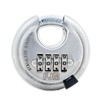 FJM Security SX-790 4-Dial Combination Disc Padlock, Chrome - 4