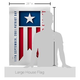 Angeleno Heritage 9/11 Day House Flag Pack Patriot World Planet Peace Environment Awareness United State American Vintage Applique Banner Small Garden Yard Gift Double-Sided, Made in USA