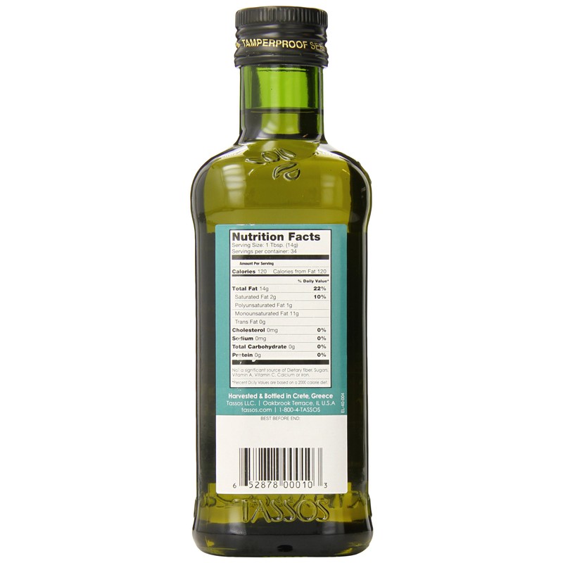 Tassos Extra Virgin Olive Oil, 17 Ounce