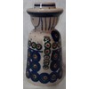 Dekorativer Kerzenhalter aus Keramik, traditionelles Design mit weißen und blauen
