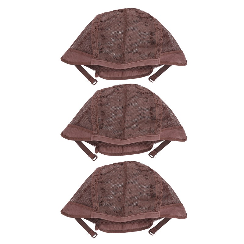 3pcs Stretchable Stocking Wig Cap Breathable Nylon Mesh Hat for