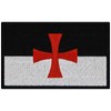 EmbTao The Templars Crusaders Knights of Cross Flag Patch Embroidered