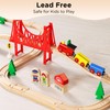 SainSmart Jr. Wooden Train Set for Toddler - Double-Side Wooden