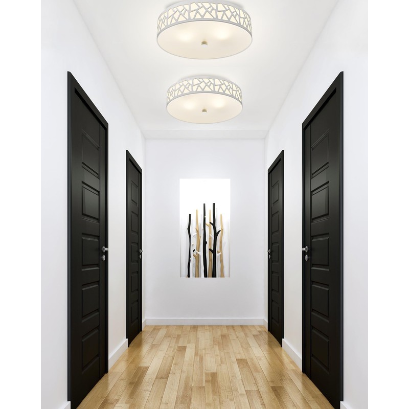 VICNIE 2-Light Flush Mount Ceiling Light, 12 inch Modern Ceiling