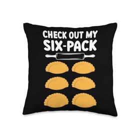 My Six-Pack Pierogi Maker Pierogi Lover Polish Pierogi Throw Pillow
