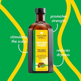 Nature Spell Jamaican Black Castor and Rosemary Oil Blend for Hair & Scalp with Comb Applicator, Pre-Diluted Oil to Strengthen Roots and Smooth Strands, For All Hair Types, Vegan, 150ml