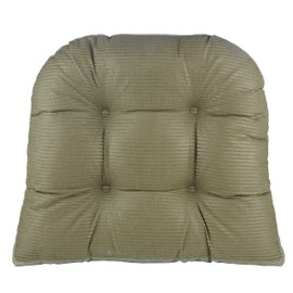 Klear Vu Saturn Non Slip Seat Cushion, Button Tufted Sitting Pillow with Durable Fabric Cover, Ideal for Dining, Office or Rocking Chair, 18" x 20" x 3", 1 Count (Pack of 1), Celadon