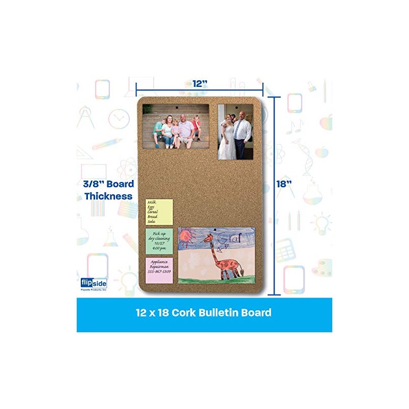 Flipside Cork Bulletin Board, 12" x 18"