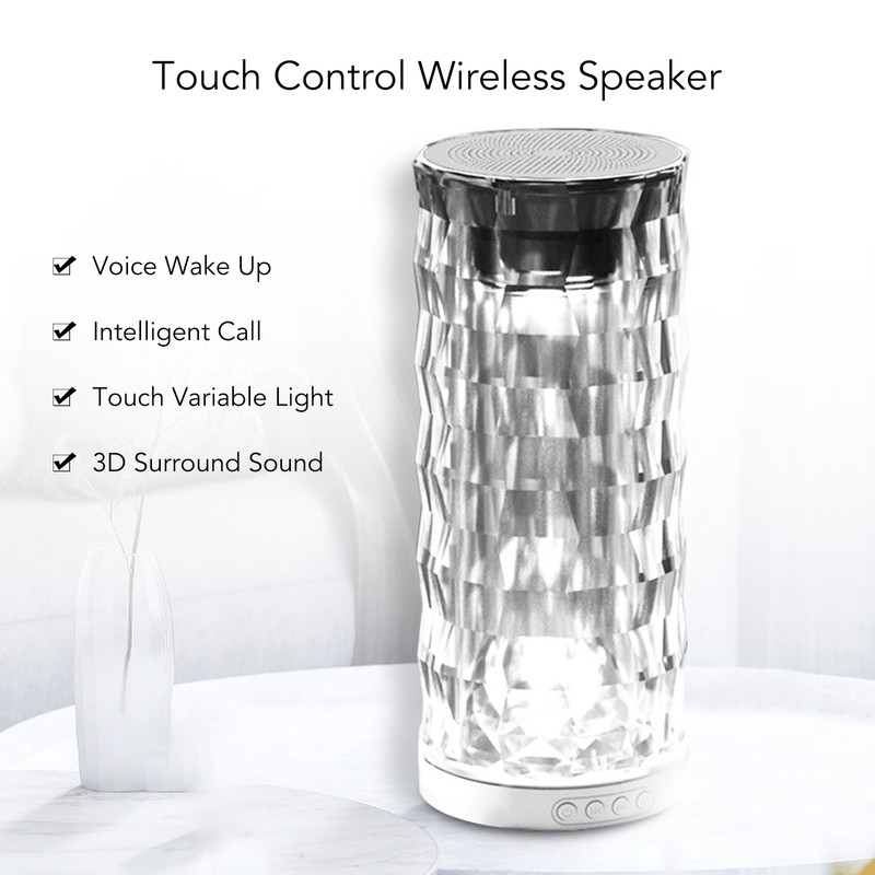Portable Bluetooth Speaker with Touch Control Colorful Light 3D Surrounding