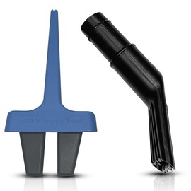 2'' x 12'' Wet/Dry Vacuum Claw Nozzle and Tool—Ice Scraper All-in-One (Compatible Bundle) for Auto, Home, Trucks, RVs, & Gas Stations Car Wash Cleaning Supplies, Utility, Attachment Kits (Blue/Black)