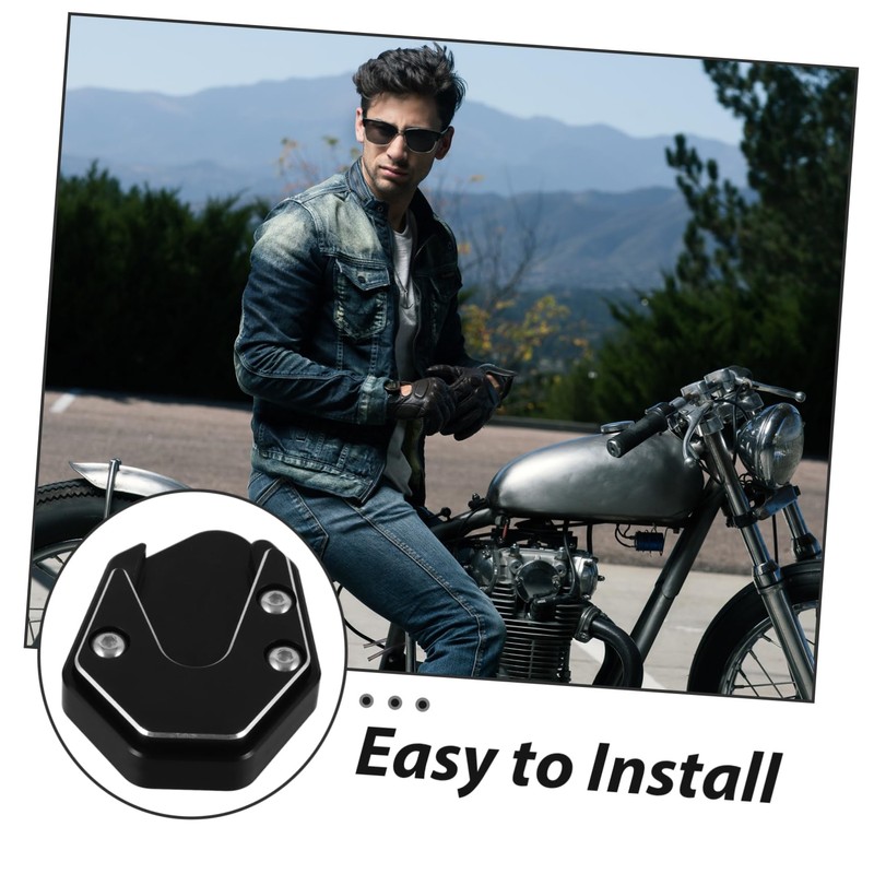 Alipis Motorcycle Kickstand Pad Non Slip Support Plate for Enhanced