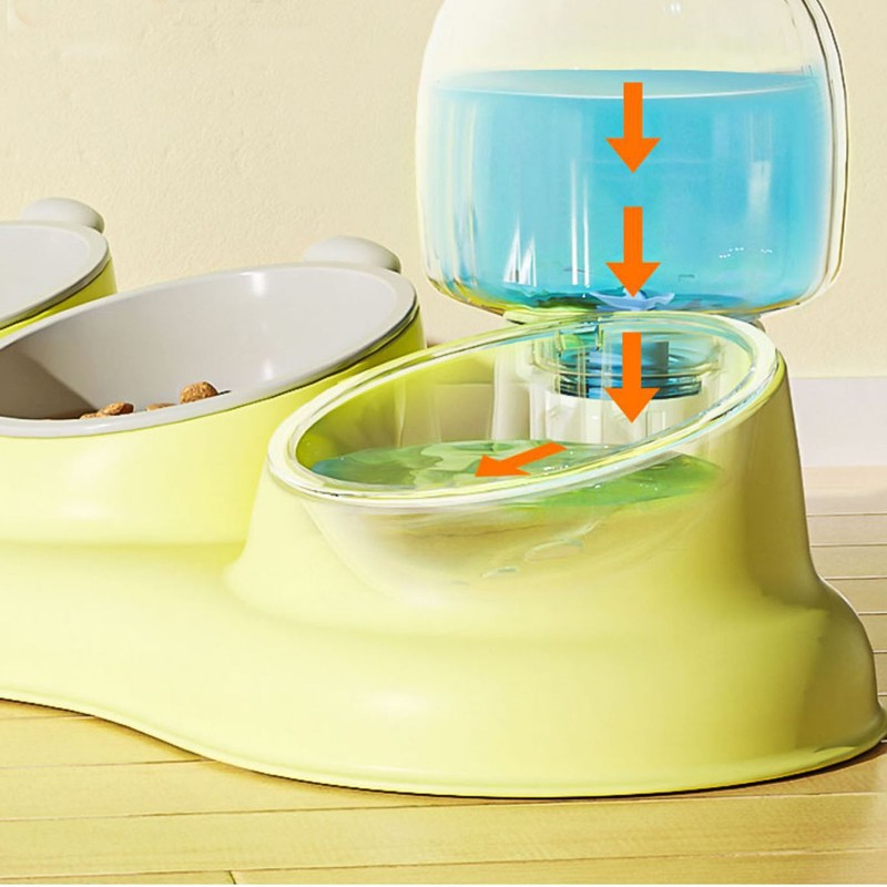 Pet Water Food Bowls 3 in 1 Prevent Slip Tilted