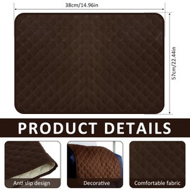 3Pcs Sofa Headrest Cover Soft Polyester Armchair Arm Cover Wear Resistant Recliner Headrest Cover 57x38cm Anti-Fade Furniture Protector for Recliner Chair Sofa(coffee)