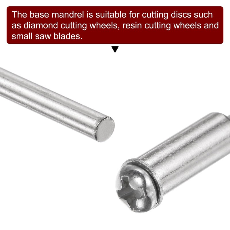 sourcing map 6pcs Cut Off Wheel Screw Mandrel 2.35mm Shank