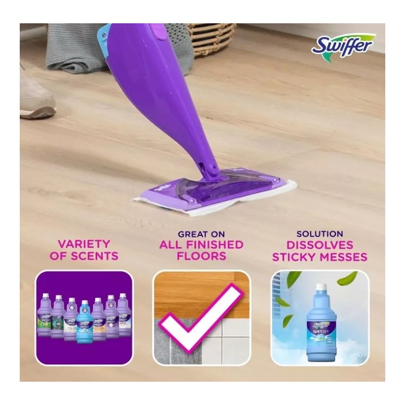 Swiffer WetJet Floor Cleaner Solution Refill, Lavender Scent | 2