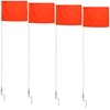 AGORA Fiberglass Portable Soccer Corner Flags with Spring Base -