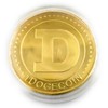 Promotech 24K Gold Plated 45mm Diameter Dogecoin MEMECOIN Coin Collectible