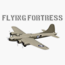 HOF Trading B-17 Flying Fortress Bomber Plane Usaaf Ww2 WWII Vinyl Sticker Waterproof Decal Laptop Wall Window Bumper Sticker 5 (HOF-VETERAN-STICKERS-5821)