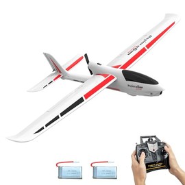 VOLANTEXRC RC Glider Plane Ranger600 Stunt 4 CH Remote Control Airplane RTF with 6-Axis Gyro & 3 Modes Easy to Fly, 2.4GHz Radio Controlled Aircraft for Beginners, Boys & Adults (White)